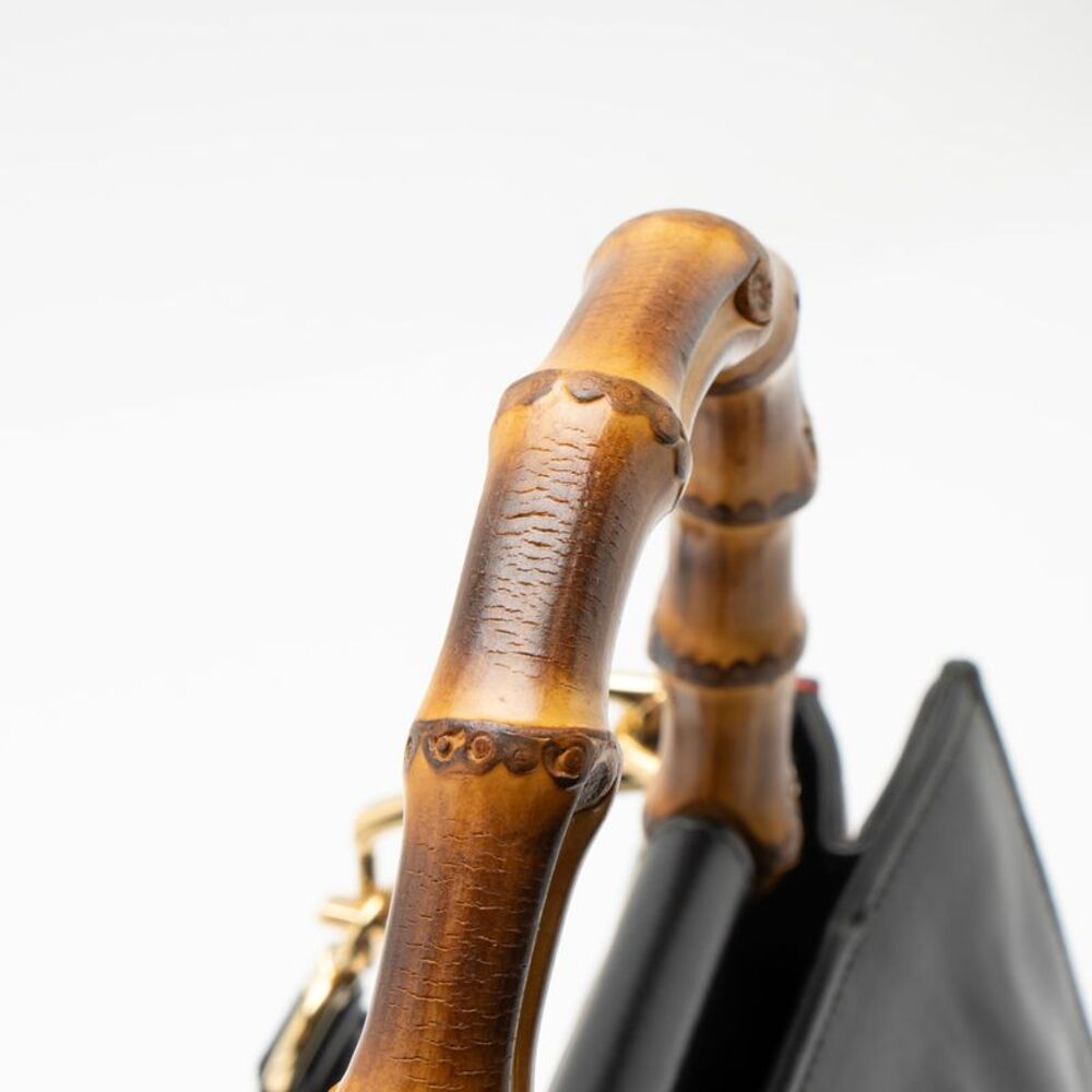 Gucci Leather Bamboo Nymphaea Medium Top Handle - Picture 11 of 16